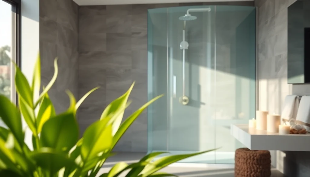 Admiring the elegant paroi de douche à l'italienne with clear glass in a modern bathroom setting.