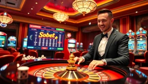Experience thrilling sbobet betting at a luxurious casino with dynamic game interfaces and excitement.