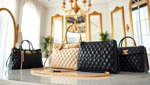 명품 이미테이션 고급 가방의 섬세한 디테일을 강조한 사진