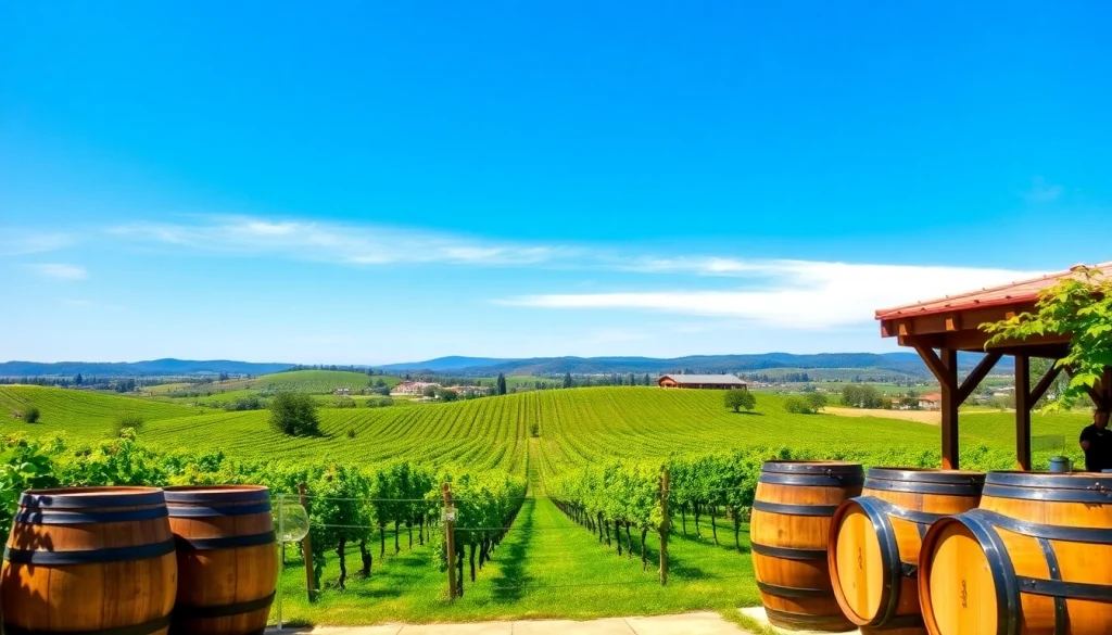 Enjoying wine tasting at a beautiful winery Sacramento surrounded by lush vineyards.