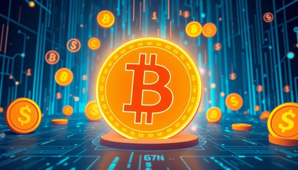 Comprendre bitcoin à travers une illustration d'une transaction numérique dynamique.