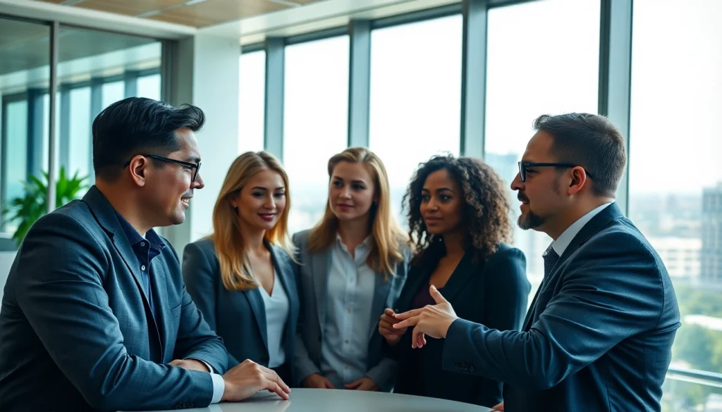 Capture founder leadership insights through a dynamic meeting setting with diverse leaders collaborating.