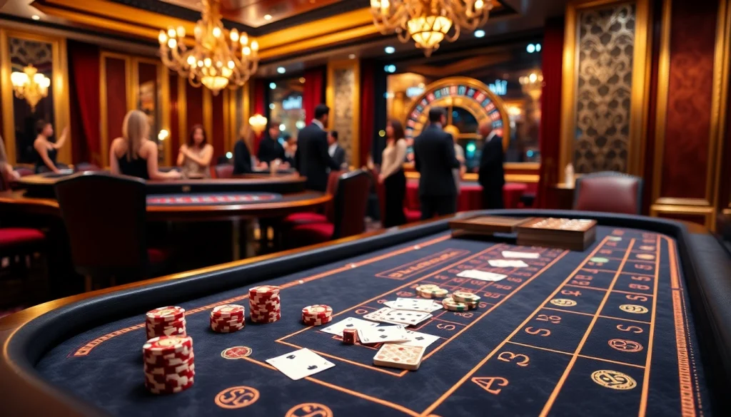 Gamblers enjoying thrilling MK8 experiences at a luxurious casino table.