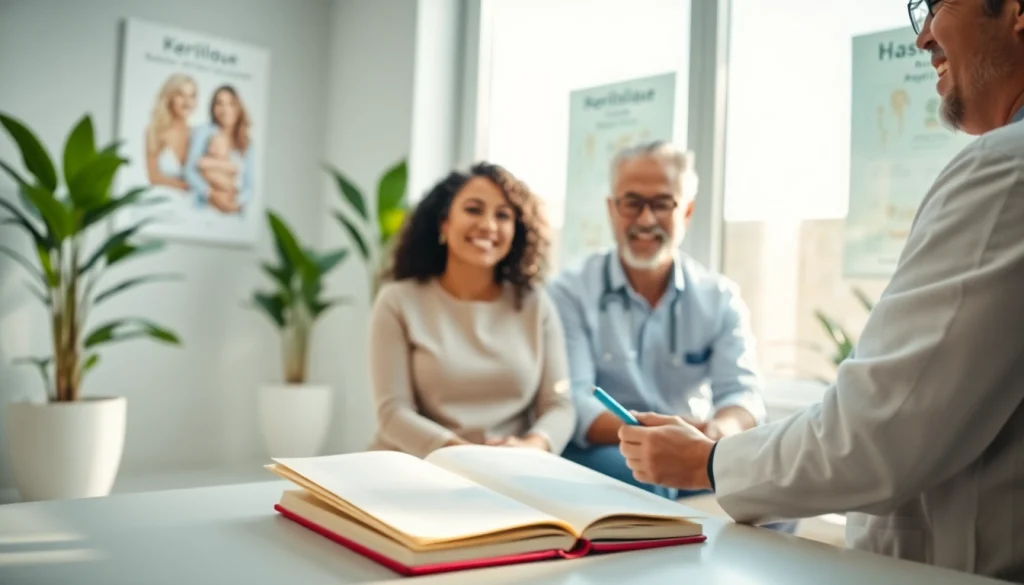 Illustrazione del significato di eterologa in una clinica di fertilità moderna.