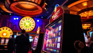 Bermain slot deposit pulsa di kasino mewah dengan mesin slot yang beragam dan suasana yang mendebarkan.