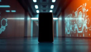 The Samsung Galaxy S8 smartphone showcasing its vibrant display and sleek design, perfect for tech lovers.