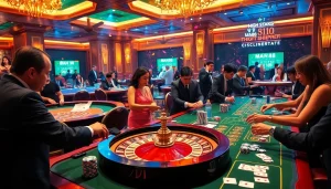 Experience the thrill of gambling at Man88 with players enjoying vibrant casino games.