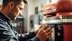KitchenAid appliance repair Ottawa by a skilled technician in a professional setting.
