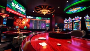 Sbobet provides thrilling online betting experiences with vibrant casino visuals and dynamic gaming tables.