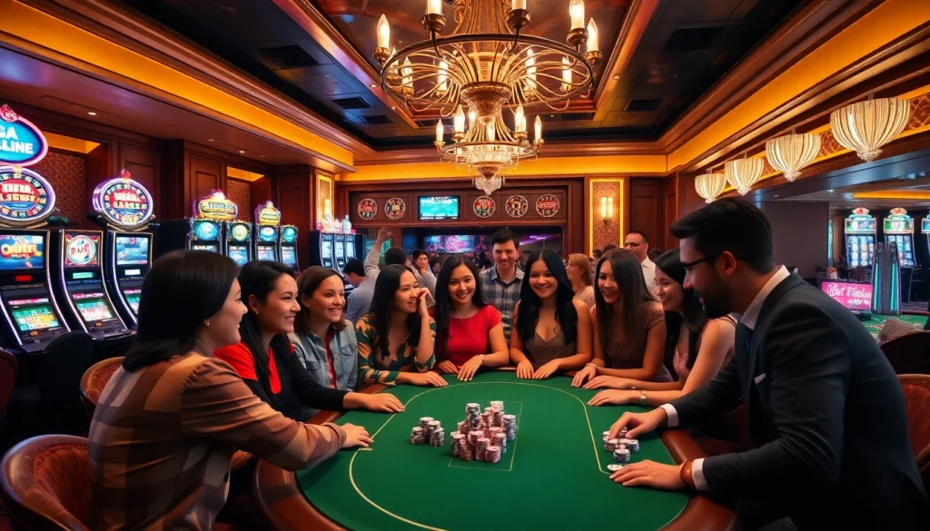 Rayakan kemenangan besar di jmacdonaldphoto.com dengan pencahayaan kasino yang meriah dan permainan yang seru.