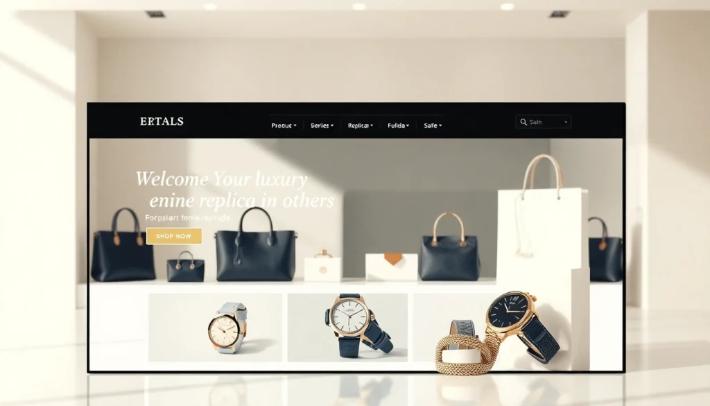 레플리카사이트에서 고급 제품을 판매하는 온라인 상점을 보여주는 이미지