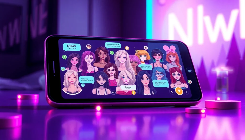 Explore engaging nsfw ai chat with diverse AI characters in a vibrant digital layout.