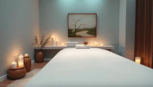 편안한 분위기와 에센셜 오일이 있는 부산마사지 치료실