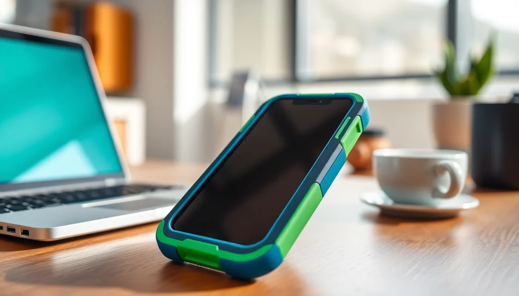 Abschließbare Handytasche mit einem modernen, funktionalen Design für sicheren Smartphone-Schutz.