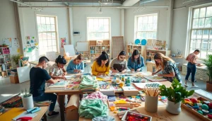 Engage in hands-on activities with craft training programs during a lively studio session.