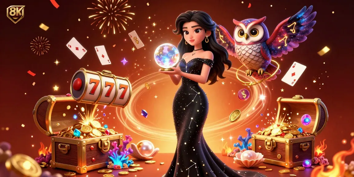 Engage with onbet's vibrant casino world featuring mystical characters and dynamic gambling elements.
