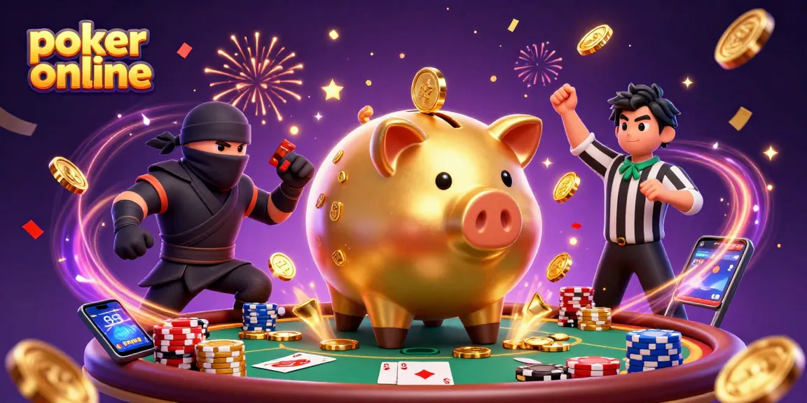 Jouer au poker en ligne avec une ambiance festive, des gains et des animations riches.