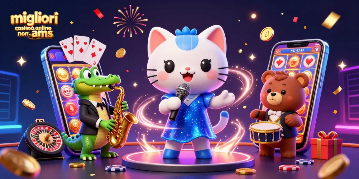 Scopri i migliori casinò online non AAMS con un'affascinante scena di festa e divertimento dal vivo.