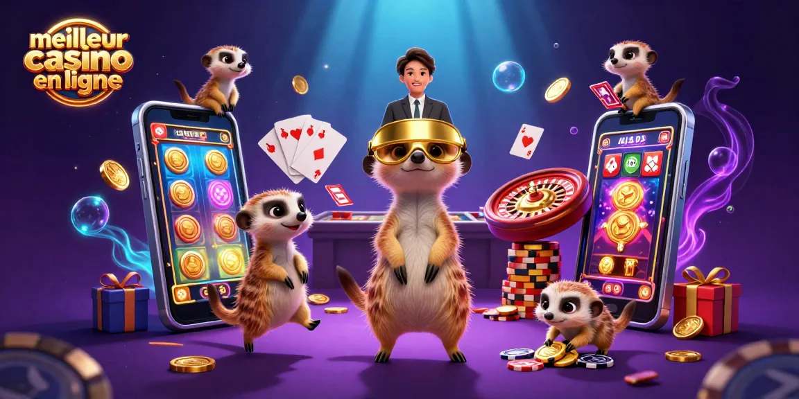 Meilleur casino en ligne avec des meerkats animés dirigeant une opération de jeu pleine de détails majestueux