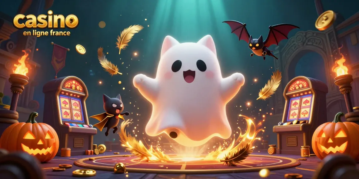 Jouer à des jeux dans un casino en ligne France avec un chat fantôme et une chauve-souris.