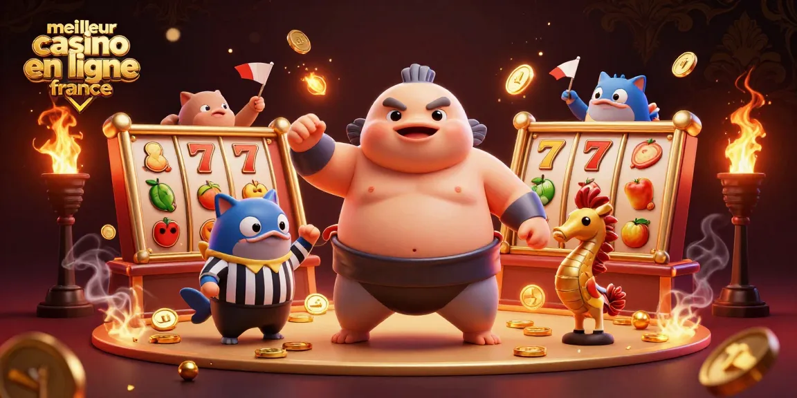 Image dynamique mettant en scène le meilleur casino en ligne en France, illustrant des éléments de jeu captivants.