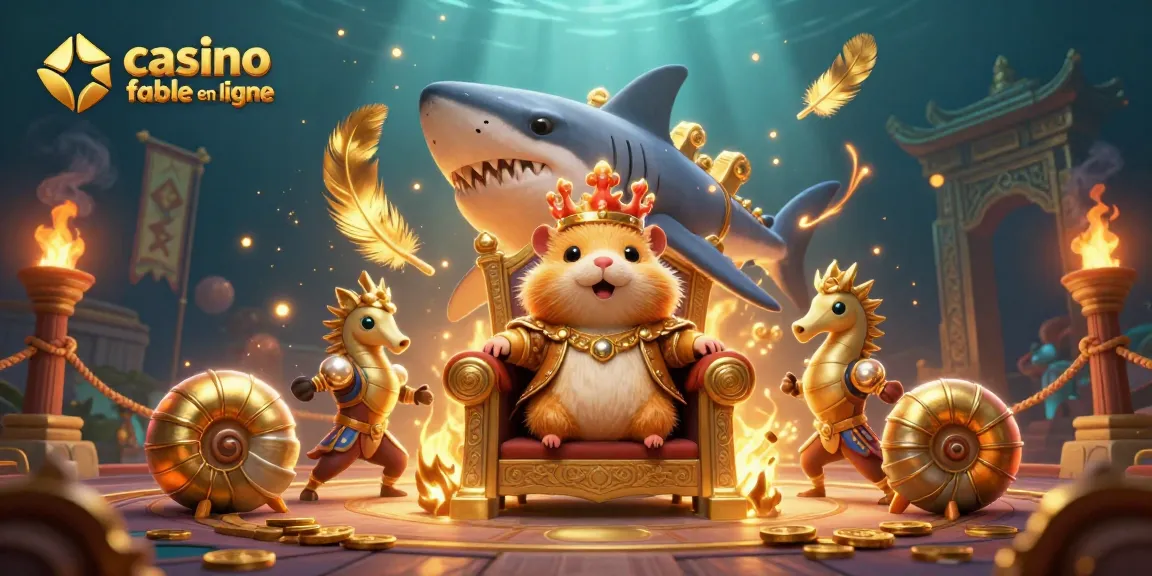 Explorez un casino fiable en ligne avec le roi hamster et son équipe royale sous-marine.