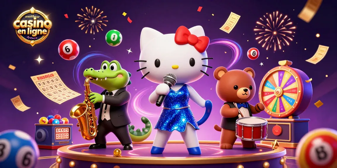Jouer au meilleur casino en ligne France avec une scène animée et festive d'animaux musicaux.