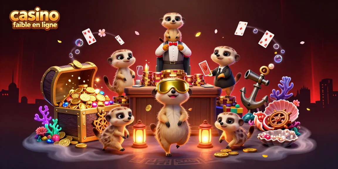 Découvrez une scène dynamique de suricates gérant un casino fiable en ligne, pleine de pièces et de jeux.