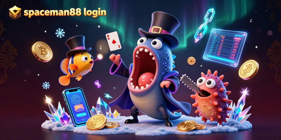 Experience thrilling gameplay with spaceman88 login, featuring vibrant underwater characters and crypto elements.