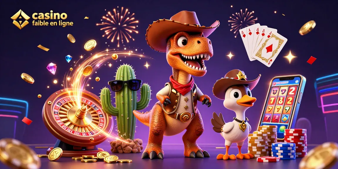 Profitez des jackpots en jouant dans un casino fiable en ligne avec un T-Rex et des jeux scintillants.