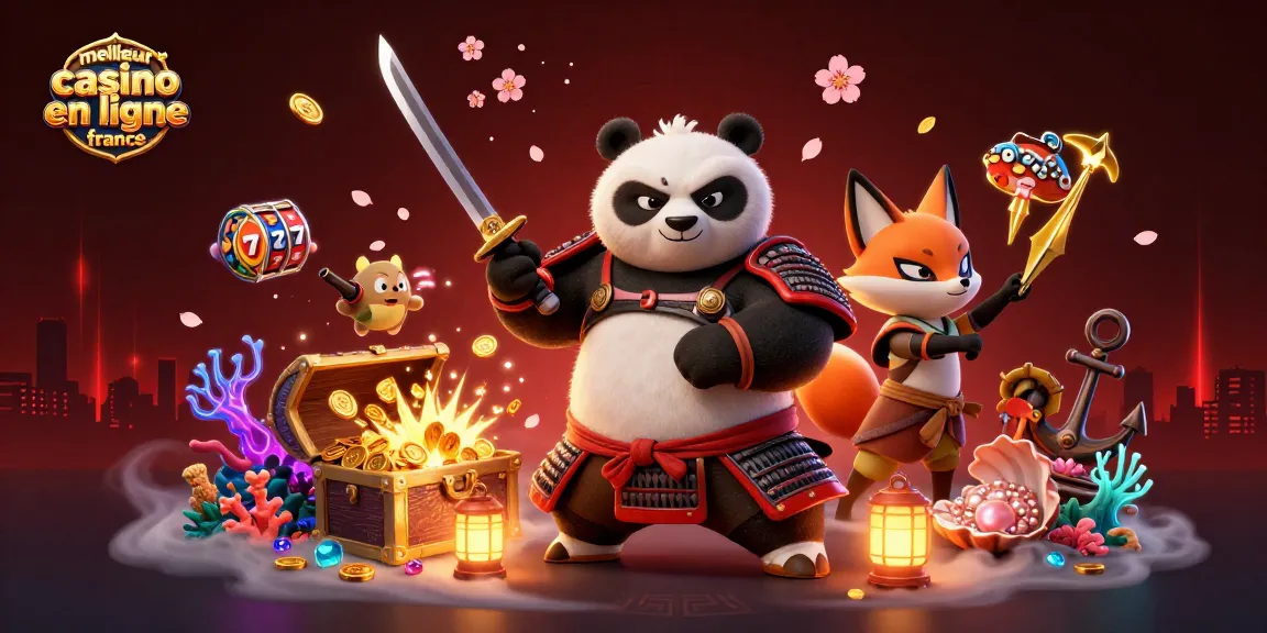 Vivez l'expérience du meilleur casino en ligne en France avec un panda samouraï et un renard ninja
