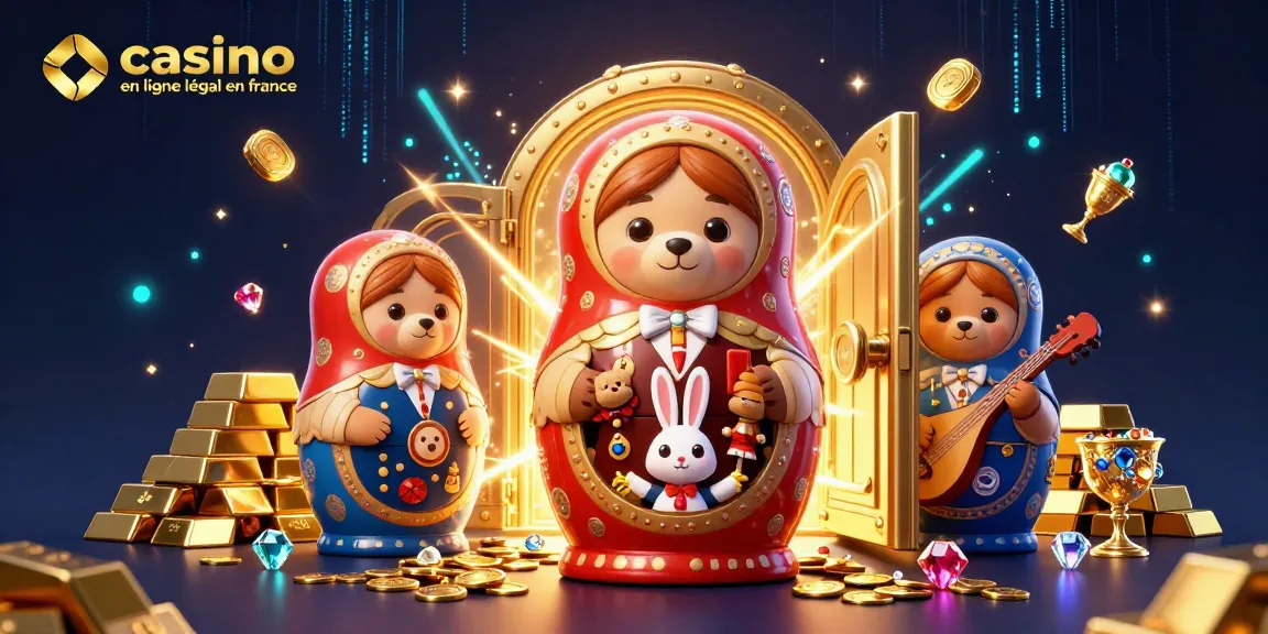 Jouer dans un casino en ligne légal en France avec une animation de style cartoon enrichie en couleurs et en détails.