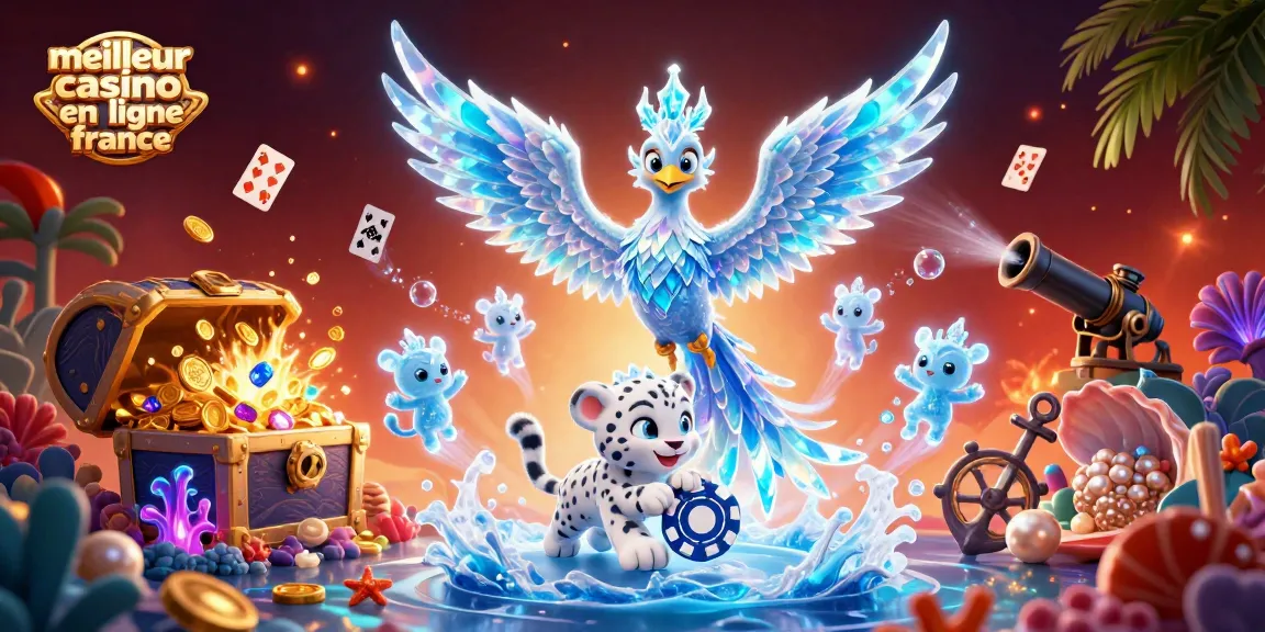 Jouer au meilleur casino en ligne France avec le phoenix de glace et un cub de léopard.
